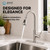 BWE 10‘’ Rectangular Brushed Nickle Faucet Hole Cover for 1 or 3-Hole