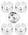 Urnqowuy 5 Pcs W11030413 Stove Control Knob Fit for Whirlpool KitchenAid Stove Some Models, Range Control Knob, Replacement W10643306 W10786063 W11027434 AP6038805 PS11770322