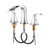PARLOS Waterfall 2 Handle Widespread Roman Tub Faucet Brushed Nickel