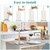 Crystal Paper Towel Holder Countertop, Gold Paper Towel Stand Non Slip Filled Paper Towel Roll Holder with Weighted Base & Suction Cups for Kitchen Bathroom Tabletop