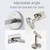 4pcs Adjustable 304 Stainless Steel Handrail Bracket, Hand Railing Brackets for Indoor & Outdoor Stairs，Ground-Type Upright Column Support Bracket，Wall Handrail Mounted Banister Hardware (I-Type, 4)