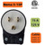 Nema 5-15P 15AMP 125Volt Male Plug,USA Canada Male DIY Rewirable 12 Directions Adjustable Assembly 90 Degree AC Connector, (2PACK)