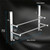 Frameless Glass Door Shower Towel Rack, Double Bar, 8 Hooks, Silver Steel