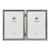 Lawrence Frames Bead Border Design, 5x7 Double, Pewter