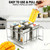 Popsicle Molds Set 6 Pieces Stainless Steel Ice Popsicle Maker, Homemade Popsicle Molds with 50 Sticks, 20 Bags, 14 Silicone Seals, 1 Cleaning Brush & 1 Stand, DIY Ice Pop Mold Maker for Kids (Square)