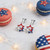 Dreuyet 4th of July Clip On Earrings for Women Patriotic American Flag Red White Blue Dangle Earrings Independence Day Memorial Day Jewelry Gifts for No Pierced Ears (Red Blue White Star)