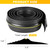 12Ft Universal Garage Door Bottom Threshold Seal Strip with 10oz Building Sealant, Weatherproof Rubber DIY Weather Stripping Replacement - Black