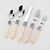 CATHYLIN REVERIE Collection 18/10 Stainless Steel Vintage Flatware set,Sliverware set,Dishwasher safe (30, Champagne)