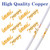 200Pcs U Shape Copper Ring Terminals, Brass Crimp Terminals Connector Open Barrel Crimp Terminal Non-Insulated Cable Wire Spade Electric Butt Connector for Electricity Automotive