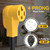 NEMA 5-15P to NEMA 14-30R Dryer Adapter Cord, 1FT 3-Prong Household Plug to 4-Prong Dryer Outlet Converter, 10AWG Heavy Duty STW Extension Cable, ETL Listed, Heat-Resistant for 120V Power (Yellow)