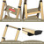 SOLADDER 4 Step Ladder, Lightweight Folding Step Stool, Brown Gold