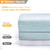BTTN 72x78 Linen Textured Waterproof Fabric Shower Curtain Set, Fog Blue