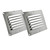 MARINE CITY Rectangle Stamped Louvered Vent – Durable 304 Stainless Steel, Mirror Finish, Easy to Install, 5 x 4-1/2 Inches, Ideal for Boats, Yachts, Ships & Caravans (Pack of 2)