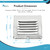 MARINE CITY Rectangle Stamped Louvered Vent – Durable 304 Stainless Steel, Mirror Finish, Easy to Install, 5 x 4-1/2 Inches, Ideal for Boats, Yachts, Ships & Caravans (Pack of 2)
