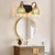 CmnVmn Vintage Gold Bathroom Light Fixtures, 2 Light Green Tulip Crystal