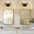 CmnVmn Vintage Gold Bathroom Light Fixtures, 2 Light Green Tulip Crystal
