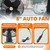YQSIYU All-Metal 8" 12V RV Car Fan with Three-Way Switch, 6FT Cord