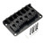 Musiclily Pro 52.5mm (2-1/16 inch) String Spacing Saddle Hardtail Fixed Bridge Non-Tremolo Bridge for Strat Tele Style Electric Guitar, Black