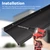 Heneymo 4" Extra-Wide Door Rain Drip Guard, 52" L Heavy Duty Aluminum Thickened Window Door Rain Deflector, Door Drip Cap, 0.8" Height Overhead Drip Edge (Black)