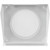 Vent Systems 8" Inch Exhaust Vent Cover with Rubber Gasket - White Galvanized Steel - Robust and Weatherproof Outdoor Air Exhaust Box - Duct or Surface Mounting - Rain and Snow Protection