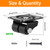 4 Pack 1 Inch Black Nylon Plate Caster Set