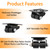 4 Pack 1 Inch Black Nylon Plate Caster Set