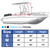 T-Top Center Console Cover for Boat 600D Waterproof Marine Grade Canvas, Heavy Duty (Blue, 48" W x 60" L x 66" H)