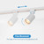 Hiiglxii 3-Color Plug in Track Lighting with Power Cord, 6-Light GU10 Dimmable Track Lighting Kit with Track Rail, Kitchen LED Track Lighting Fixtures Ceiling Wall Spot Light, 13FT Plug Cord, White