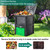 YITAHOME Large Outdoor Compost Bin, 80 Gallon (300L) Composter Box with Snap-on Top Lid and Aeration System, Lightweight Garden Compost Barrel Tumbler, Easy Assembly, BPA Free, Green