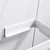 Halyuhn 15.7” Bathroom Shelf with Towel Holder 2 Tier, White Glass Shelf