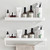 Halyuhn 15.7” Bathroom Shelf with Towel Holder 2 Tier, White Glass Shelf
