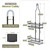 Skyapex Shower Caddy Hanging Over Shower Head, Adjustable, Black