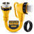 Patioer 50 Amp Dogbone RV Adapter Cord for Pressure Relief, Twist Lock Male Plug to 90-Degree Locking Female Receptacle, NEMA SS2-50P to SS2-50R, Yellow, 18 Inch