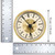 Hicarer 2. 8 Inch/ 70 mm Mini Quartz Clock Insert Round Clocks Head Insert Roman Number Replacement Movement White Face (Gold Trim)