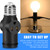 3 Prong Light Socket to Plug Adapter,E26 Outdoor Light with Outlet,E27 Light Bulb to 2/3 Prong Outlet Plug Splitter Converter for Garage Porch CCTV Camera (1, Black)