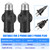 3 Prong Light Socket to Plug Adapter,E26 Outdoor Light with Outlet,E27 Light Bulb to 2/3 Prong Outlet Plug Splitter Converter for Garage Porch CCTV Camera (1, Black)