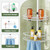 HAMITOR Rustproof Bathtub Corner Shelf, 4-Tier Shower Caddy Tension Pole