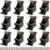 SOUJAP 12 PCS 0-90 Degree Folding Table Legs Bracket, Self-Lock Hinge Hardware with Screws, Folding Locking Hinge for Table, Workbench, 500 Lbs Max Loading Capacity, Black