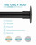 Crkmire [39"-68.5"] x [55"-84.2"] Large Corner Shower Curtain Rod, L Shaped Adjustable 90 Degree Right-angled Curved Bathroom Curtain Rod with 12 Hooks and Ceiling Support
