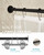 Crkmire [39"-68.5"] x [55"-84.2"] Large Corner Shower Curtain Rod, L Shaped Adjustable 90 Degree Right-angled Curved Bathroom Curtain Rod with 12 Hooks and Ceiling Support