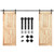 SMARTSTANDARD 11 FT Double Barn Door Hardware Kit, Fit 33" W Door Panel