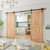 SMARTSTANDARD 11 FT Double Barn Door Hardware Kit, Fit 33" W Door Panel
