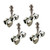 SIWOOD 4-Wheel Strut Channel Trolley 4 Pack, 800 LBS Load Capacity, Fits 1-5/8" Channel, Anti-Jam Groove, Quiet Bearings, M10 304 Stainless Steel Hardware for Indoor or Outdoor Use