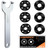 HOBEREROK 7PCS Angle Grinder Nut & Wrench Kit, 5/8-11 Arbor Nut Set