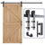 SMARTSTANDARD 7.5 FT Heavy Duty Sturdy Sliding Barn Door Hardware Kit,Black