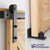 SMARTSTANDARD 7.5 FT Heavy Duty Sturdy Sliding Barn Door Hardware Kit,Black