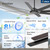 Amico 72 Inch Outdoor Ceiling Fan No Light with Remote,Black