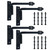 Steel 7inch Heavy Duty Bolt on 3/4" J Bolt Gate Hinge, 4 Pack