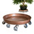 SIAMO 20" Heavy Duty Plant Caddy (570lbs Capacity)-Lockable Non-Scratch Swivel Casters Rolling Plant Stand Saucer for Large Ceramic Planters & Heavy Trees Indoor & Outdoor,Copper,1-Pack