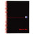 Oxford Black n' Red A5 Flexible Card Cover Wirebound Notebook Ruled 100 Page Black Scribzee-Enabled